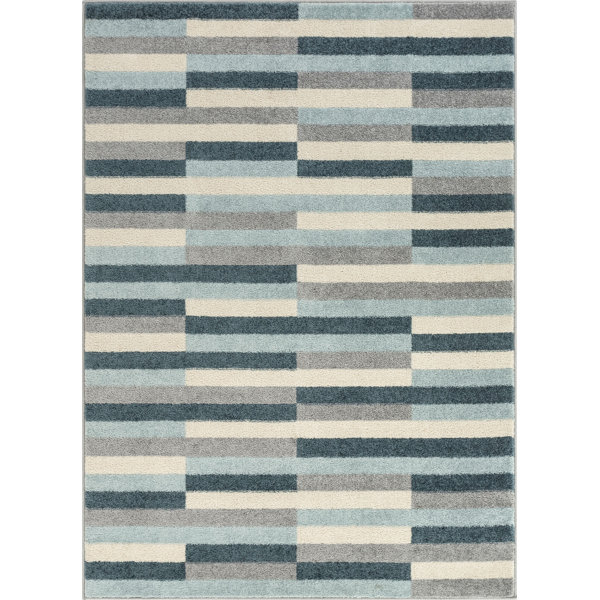 Well Woven Mystic Geometric Blue/Gray Area Rug Wayfair
